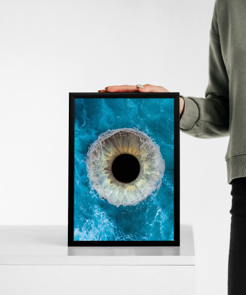 Women Holding Frame PSD Mockup Women Holding Frame PSD Mockup